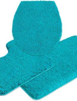 my home Badematte Sanremo, Badvorleger, Badezimmer Teppich, sehr weich, Höhe 30 mm, rutschhemmend beschichtet, fußbodenheizungsgeeignet, schnell trocknend, Polyester, rechteckig, 3-tlg. Stand-WC Set, Badteppich, unifarben, rechteckig, rund & als 3-tlg....