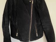 Echte Wild Leder Jacke von Stradivarius Schwarz Gr. M - Bielefeld Gellershagen