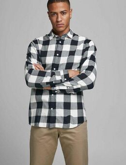 Jack & Jones Karohemd JJ JJEGINGHAM TWILL SHIRT L/