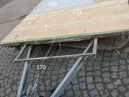 Plattformanhänger 1300kg ca 495 x 221 mit Brief, ideal für TINY House, mit Peitz-Achse BPW gebr. (plus Deichsel 170) - Schotten Zentrum
