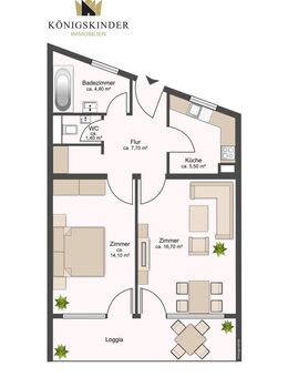 Renovierte 2 -Zimmer-Wohnung in Starzach-Wachendorf - Starzach