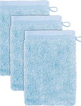 Möve Waschhandschuh Superwuschel, (Set, 3-St), Waschhandschuh Set mit Bordüre, 100% Premium Cotton Baumwolle, weich
