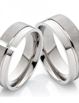 Titanringe mit Gravur LUC57 mit Stein schöner Gravur - Aholming