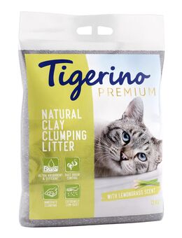 Tigerino Premium Katzenstreu 12 kg - Zitronengrasduft