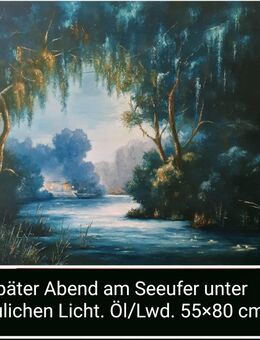 Später Abend am Seeufer. - Nürnberg