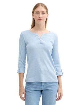 TOM TAILOR Langarmshirt mit Henley-Ausschnitt