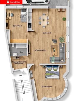Attraktive Eigentumswohnung im Erdgeschoss mit separaten Eingang in zentraler Lage von Gotha - Gotha