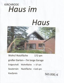 Hannover-Kirchrode - 5-Zimmer-Wohnung (Maisonette) mit Garten - Hannover
