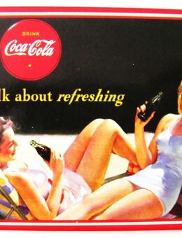 Coca Cola - Frauen in Liegestuhl - Magnetschild - Doberschütz