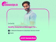 Quality Assurance Manager (m/w/d) Forschung und Entwicklung - Berlin
