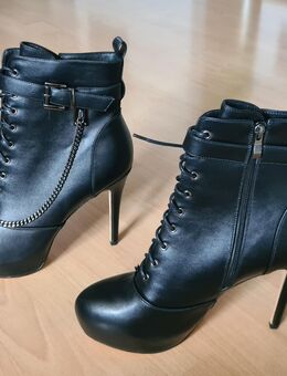 Damen Plateau Stiefel mit Stilettoabsatz / schwarz / Größe 44,5 / Neu - Marl (Nordrhein-Westfalen)