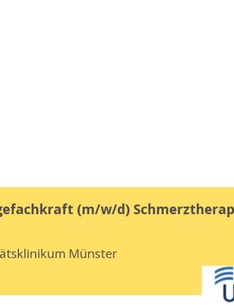 (Fach-)Pflegefachkraft (gn*) Schmerztherapie - Münster