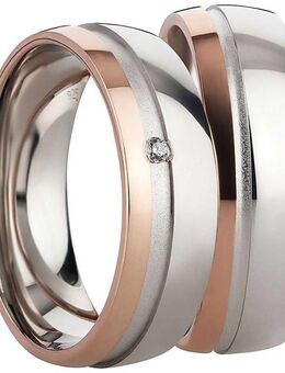 Silberringe bicolor mit Zirkonia SR994-SR995 - Aholming