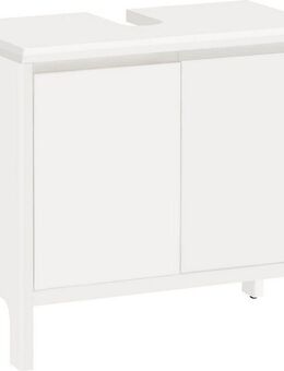 OTTO products Waschbeckenunterschrank Jorrick Breite 60 cm, Kiefer mit Bio Öl/Wachs behandelt, Siphonausschnitt