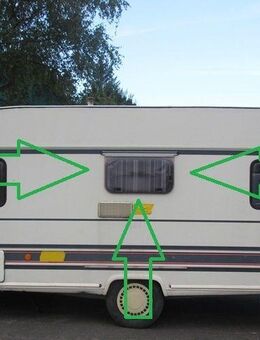 Bürstner Wohnwagenfenster Parapress gebraucht ca 75 x 42,5 PPGY-RX (zB Bürstner 480 BJ 90) grau D2167 (Küchenfenster) - Schotten Zentrum