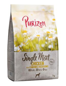 1 kg Purizon zum Probierpreis! - Adult Single Meat: Huhn mit Kamilleblüten und Kürbis - getreidefrei