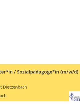 Sozialarbeiter*in / Sozialpädagoge*in (m/w/d) - Dietzenbach