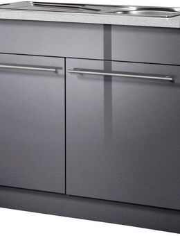 wiho Küchen Spülenschrank Chicago 100 cm breit, inkl. Einbauspüle aus Edelstahl