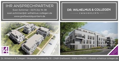 Einmalige Penthousewohnung 4 oder 5 Raum (je nach Wunsch ) im neuen Wohngebiet am Ryck Bestlage in Greifswald - exklusive Ausstattung!!