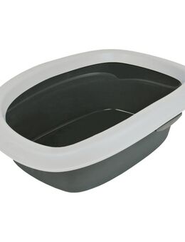 Trixie Katzentoilette Carlo mit Rand - dunkelgrau/hellgrau