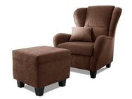 Home affaire Ohrensessel Oliver, Ohrensess,mit Hocker,Zierkissen,Klassische Form
