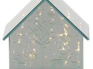 Home affaire Weihnachtshaus Galway, Weihnachtsdeko, LED-Haus aus Glas, mit spiegelnder Oberfläche