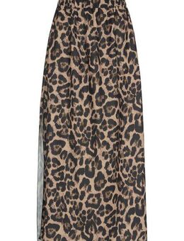 CLOUD 5IVE Sommerrock CLOUD 5IVE Maxi Skirt with side slit and leo print (1-tlg)
