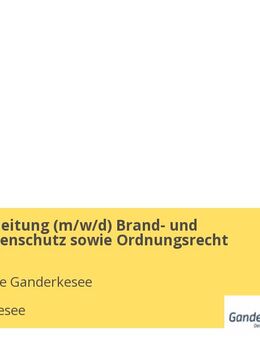 Fachdienstleitung (m/w/d) Brand- und Katastrophenschutz sowie Ordnungsrecht - Ganderkesee