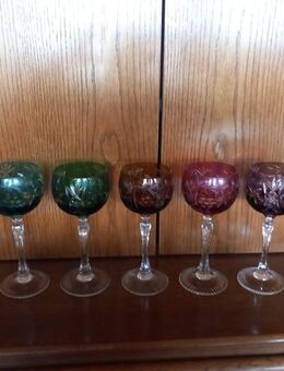 Kristallgläser in 6 verschiedenen Farben, wie neu, nie benutzt - Wesseling