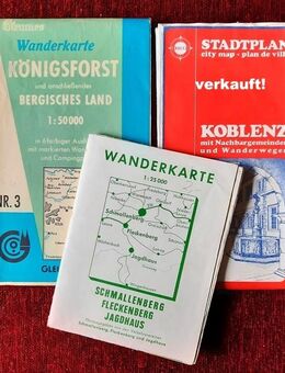 Konvolut alter Wanderkarten für Sammler - Niederfischbach