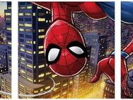 MARVEL Leinwandbild Spiderman upside down, (Set, 3 St)