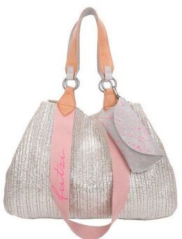 Fritzi aus Preußen Henkeltasche Izzy Medium Limited Painted Straw, mit abnehmbarem Brillenetui