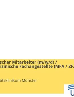 Kaufmännischer Mitarbeiter (gn*) / (Zahn-)Medizinische Fachangestellte (MFA / ZFA) (gn*) - Münster