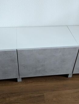 Ikea Sideboard drei 3 Elemente Druck Schublade grau weiß Marmor - Bochum Langendreer