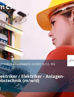 Betriebselektriker / Elektriker - Anlagen- und Betriebstechnik (m/w/d) - Plettenberg