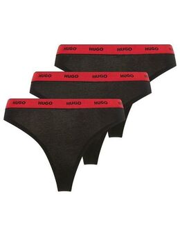 HUGO String TRIPLET THONG STRIPE (3-St) mit HUGO Logo-Elastikbund