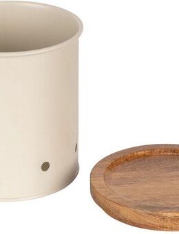 WENKO Vorratsdose Modell Aria, Holz, Metall, (Set, 2-tlg), Aufbewahrungsdosen für Lebensmittel mit Deckel & Luftlöchern, 1,6 L