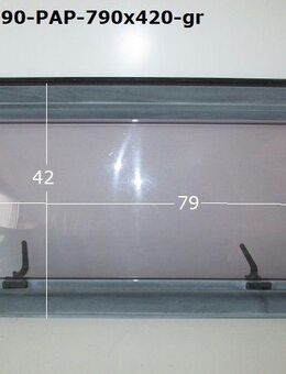 Hobby Wohnwagenfenster Parapress gebraucht ca 79 x 42 Parapress (zB Hobby 510) grau PPGY-RX D2167 - Schotten Zentrum