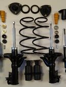 Fahrwerk Serienfahrwerk Standardfahrwerk Honda Civic VII 7 Stoßdämpfer Federn Domlager Staubschutz neu in 14979