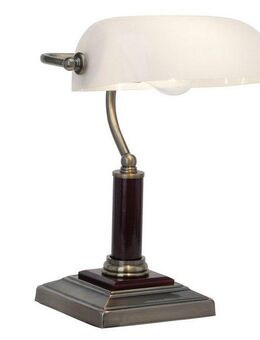 Brilliant Tischleuchte Bankir, ohne Leuchtmittel, Tischlampe messing antik