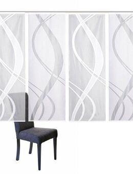 HOME WOHNIDEEN Schiebegardine TIBASO (4 St), Paneelwagen, halbtransparent, Wirkware, halbtransparent