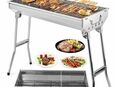 BBQ Edelstahl Holzkohlegrill Klappgrill Standgrill tragbar Camping Grill in 42105
