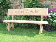Gartenbank aus Lärche. Holzbank. Hochzeitsgeschenk. Jubiläumsgeschenk. - Steyerberg