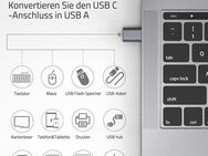 OTG Adapter, USB 3.1 Typ C Stecker, USB 3.1 Typ A Buchse, sehr robuste Ausführung mit einem Aluminiumgehäuse, schwarz - Fürth