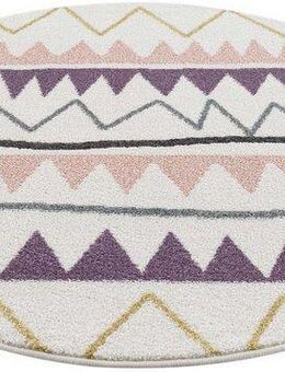 Carpet City Kinderteppich Anime9382, rund, Höhe: 11 mm, Spielteppich, Zickzack, Weicher Flor, Pflegeleicht, Kinderzimmer