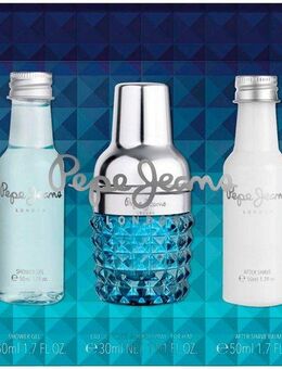 Pepe Jeans Duft-Set PJ for HIM Gift Set EDT 30 ml + Shower Gel 50ml + After Shave 50ml, 3-tlg., mit einzigartiger Komposition