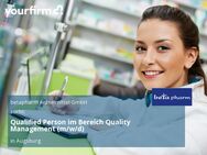 Qualified Person im Bereich Quality Management (m/w/d) - Augsburg