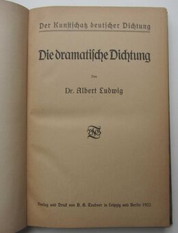 A. Ludwig: Die dramatische Dichtung (1923) - Münster