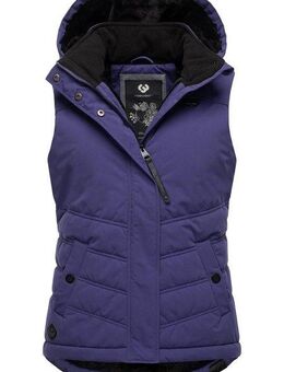 Ragwear Steppweste Hesty Wasserdichte Outdoor-Weste mit abnehmbarer Kapuze