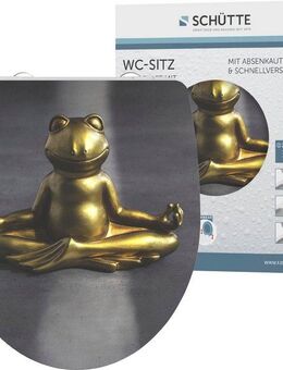 Schütte WC-Sitz Relaxing Frog, Duroplast, mit Absenkautomatik und Schnellverschluss, High Gloss